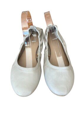 Woolworths Ballet Flats Women's 8 Beige Genuine Leather Slip On Shoes Minimalist